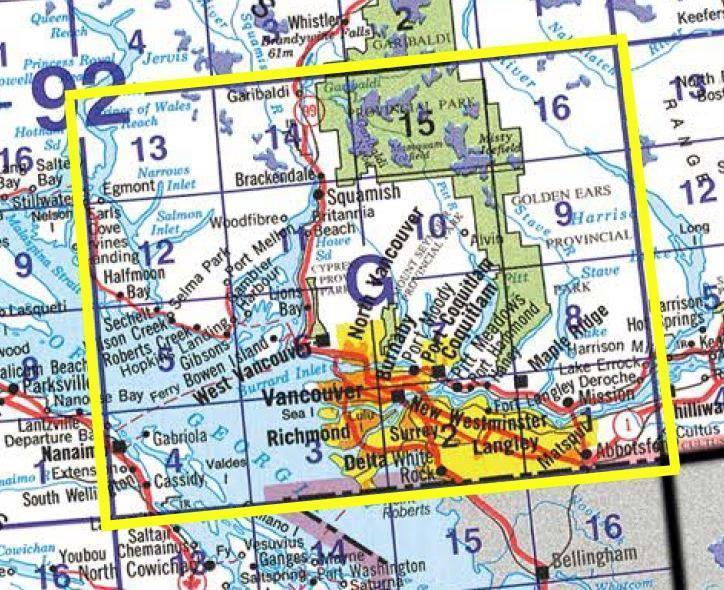 TOPO MAP PAPER 1:250,000 - 92G 1