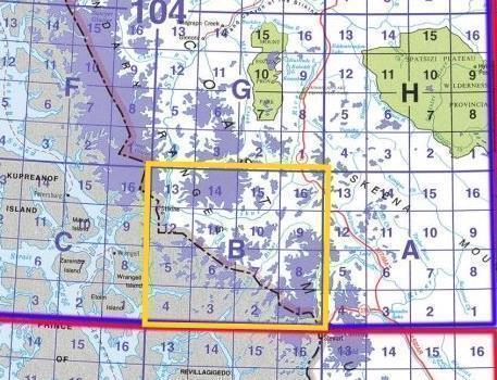 TOPO MAP PAPER 1:50,000 - 104B 1