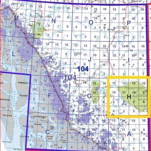 TOPO MAP PAPER 1:50,000 - 104h 1
