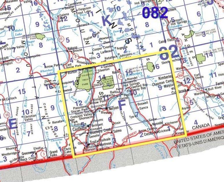 TOPO MAP PAPER 1:50,000 - 82f 1