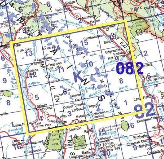TOPO MAP PAPER 1:50,000 - 82k 1