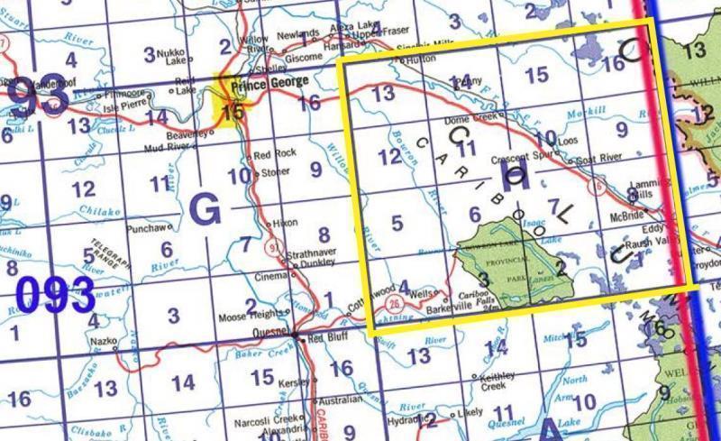 TOPO MAP PAPER 1:50,000 - 93h 1