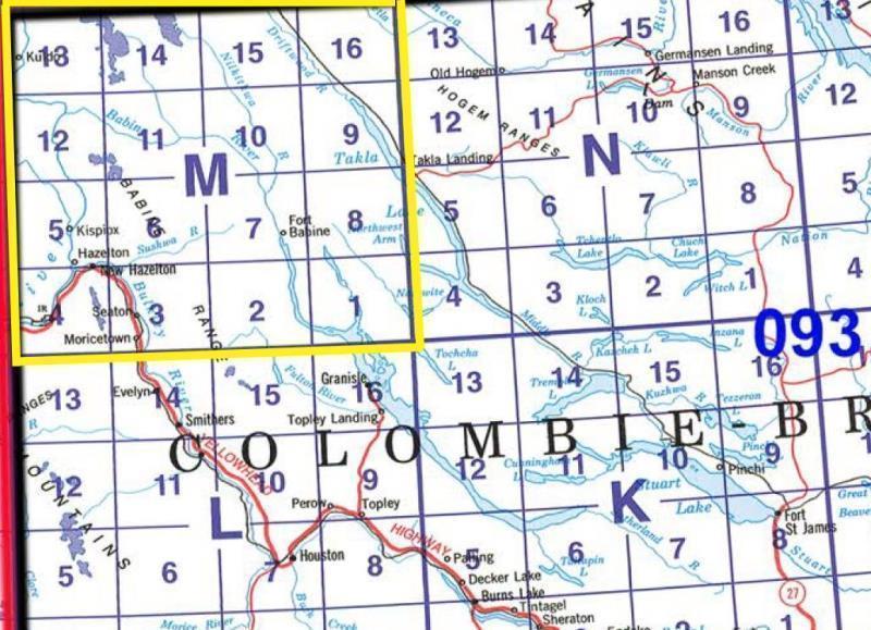 TOPO MAP PAPER 1:50,000 - 93m 1