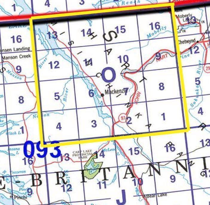 TOPO MAP PAPER 1:50,000 - 93o 1