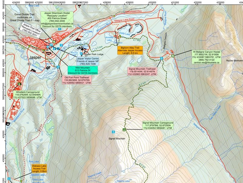 The Great Divide Trail - Section C3: Floe Lake Campground to Field  - Synthetic - not applicable 1