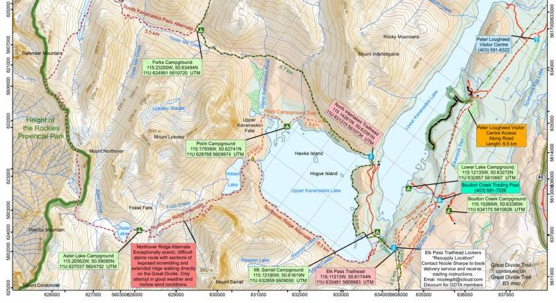 The Great Divide Trail - Section E3: Mary Schaffer Campground to Jasper - Synthetic - not applicable 1