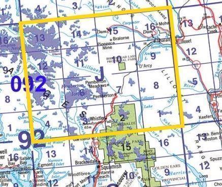 Topo Map - 1:50,000 - Folded with Relief - 92j 1