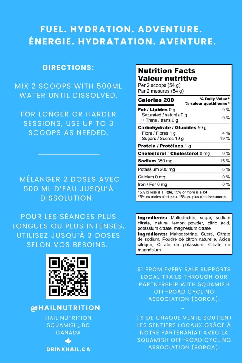 Carb + Electrolyte Drink Mix - 500g - lemon 1