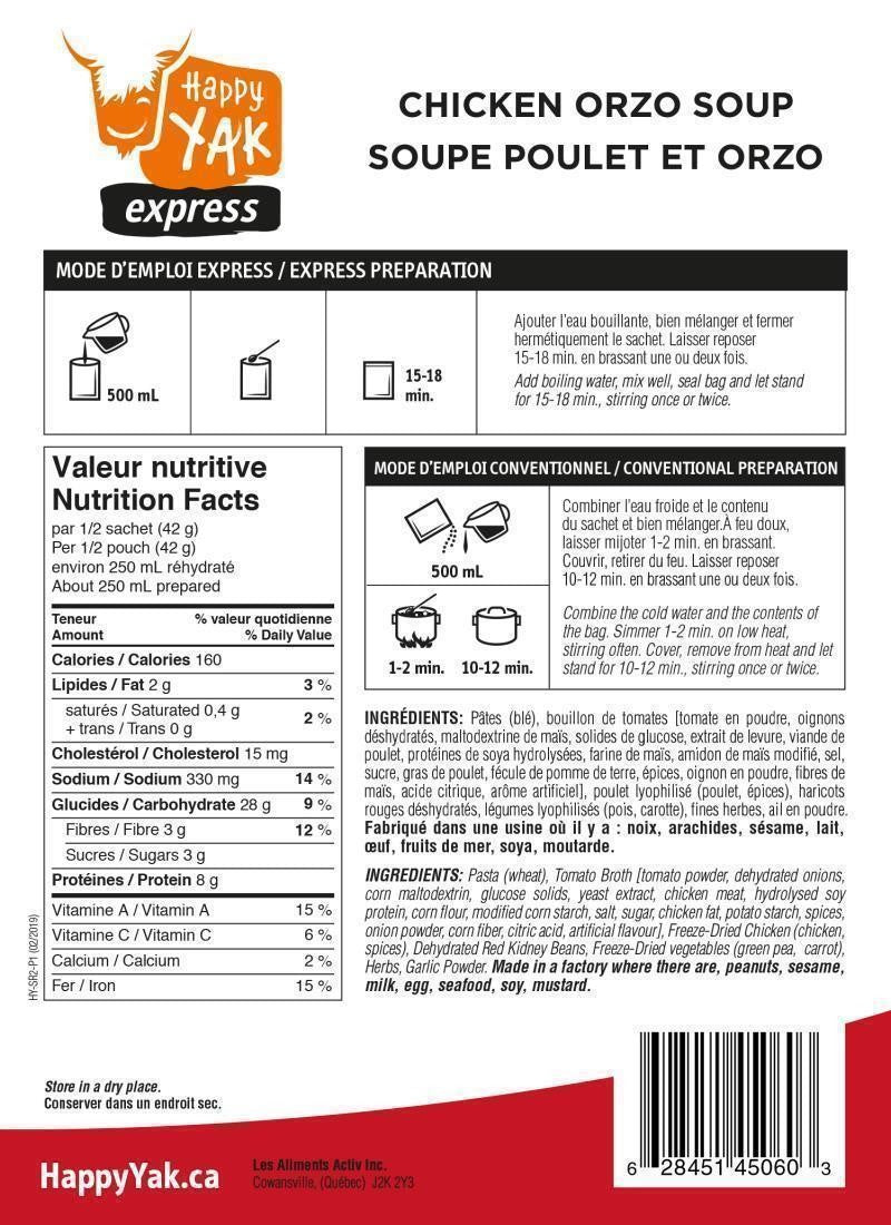 Chicken & Orzo Soup - 1 Portion - not applicable 1