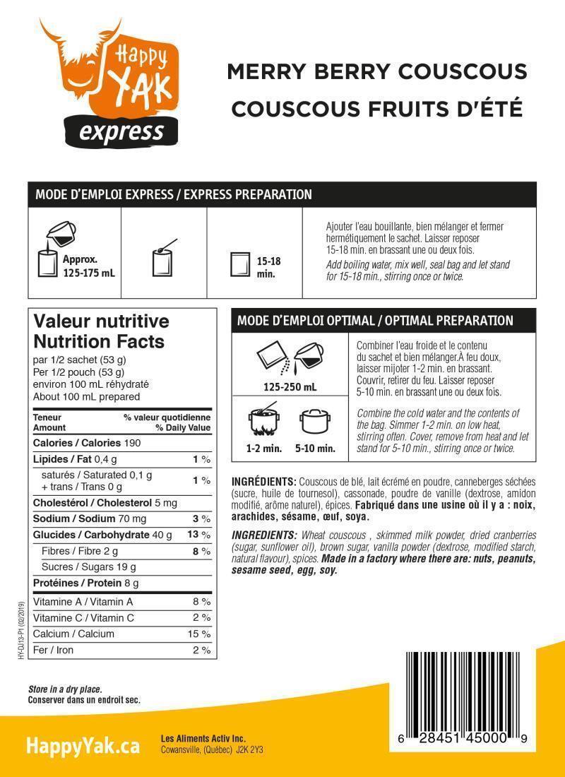 Merry Berry Couscous - 1 Portion - Not Applicable 2