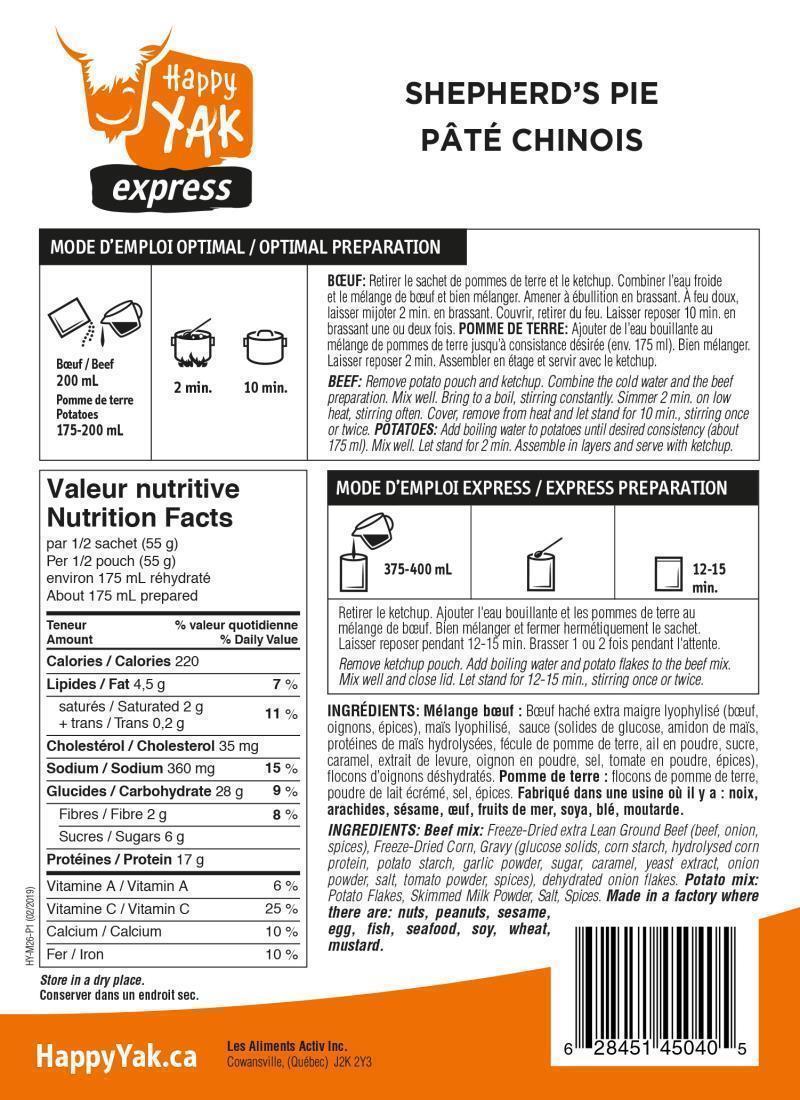 Shepherd`s Pie - 1 Portion - Not Applicable 2