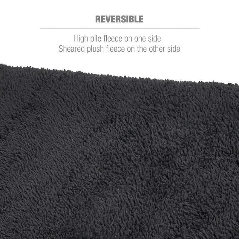 Fleece Insulated Dog Cot Cover M - Black 3