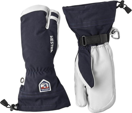 Army Leather Heli Ski 3-Finger - Navy 1