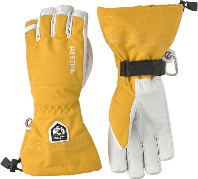 Army Leather Heli Ski Gloves - Mustard 1