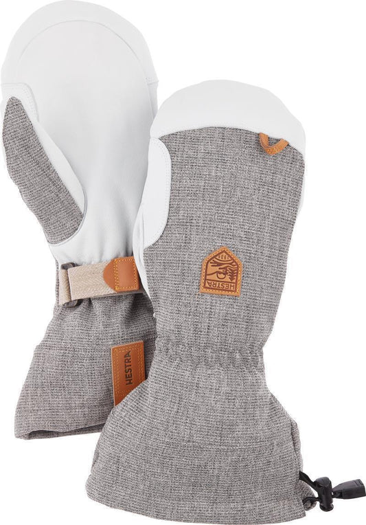 Army Leather Patrol Gauntlet Mitts - Light Grey 1