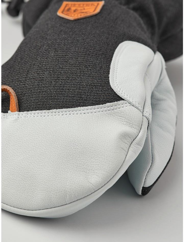 Army Leather Patrol Gauntlet Mitts - charcoal 1