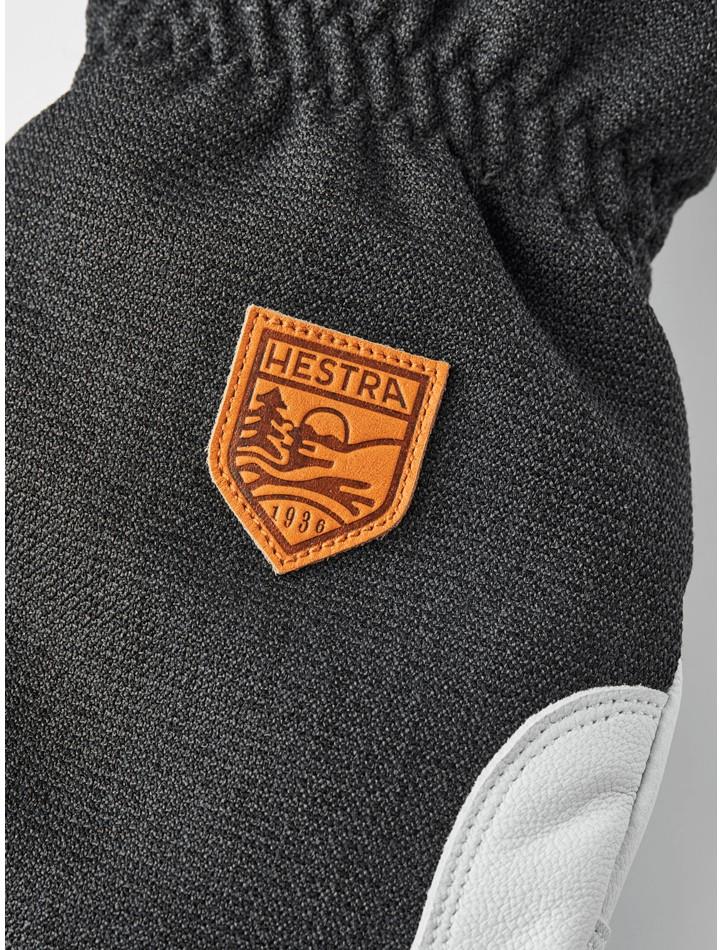 Army Leather Patrol Gauntlet Mitts - charcoal 1