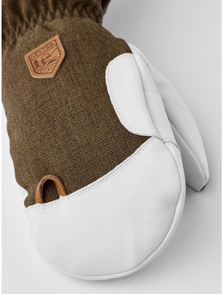 Army Leather Patrol Gauntlet Mitts - olive 1