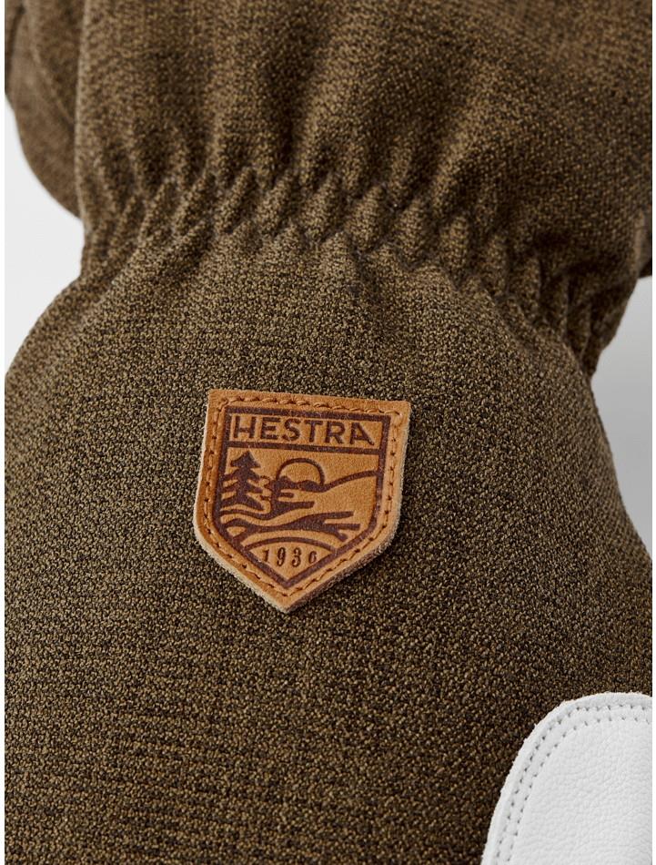 Army Leather Patrol Gauntlet Mitts - olive 1