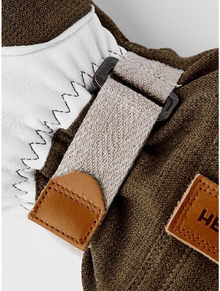 Army Leather Patrol Gauntlet Mitts - olive 1
