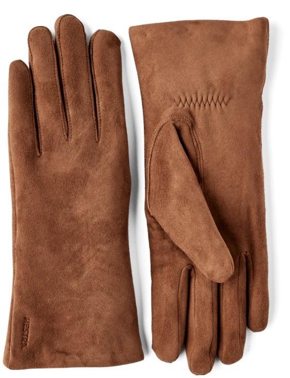 Elisabeth Suede Gloves - Womens - whiskey 1
