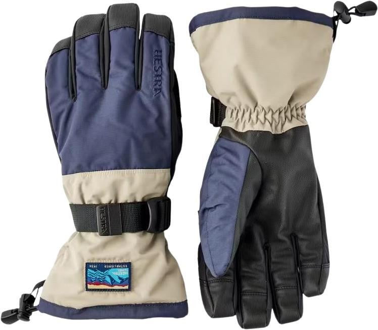 Gauntlet Gloves - dark navy / beige 1