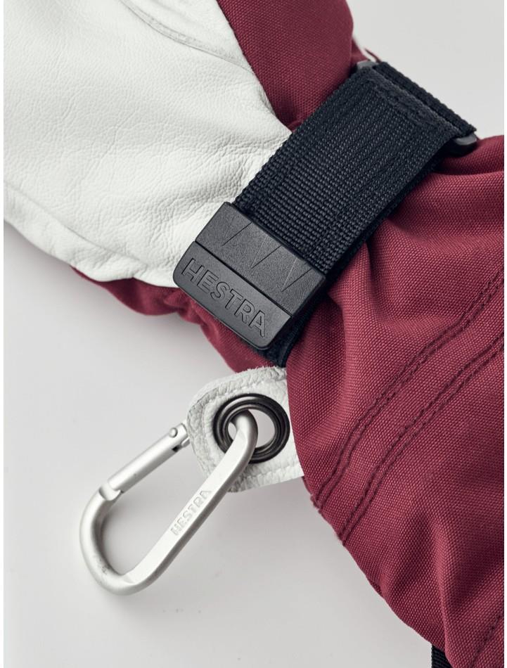 Heli Gloves - Womens - bordeaux / off white 1