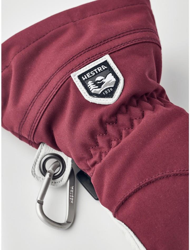 Heli Gloves - Womens - bordeaux / off white 1
