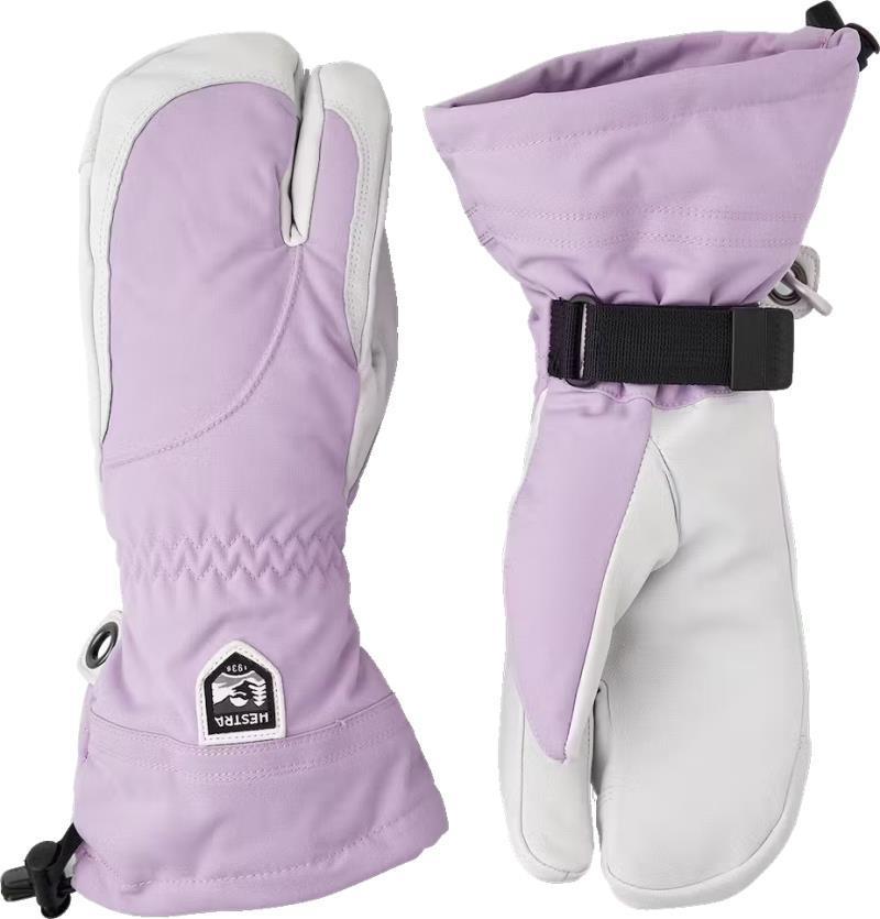 Heli Ski 3-Finger - Womens - Syringa / Off White 1