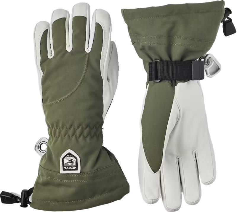 Heli Ski Gloves - Womens - olive / off white 1