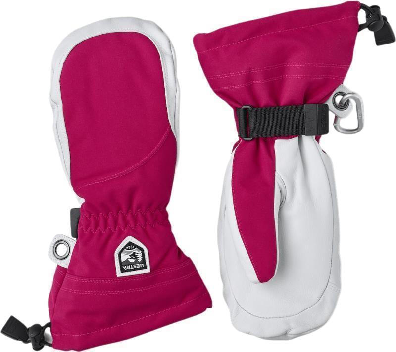 Heli Ski Mitts - Womens - Fuchsia / Off White 1