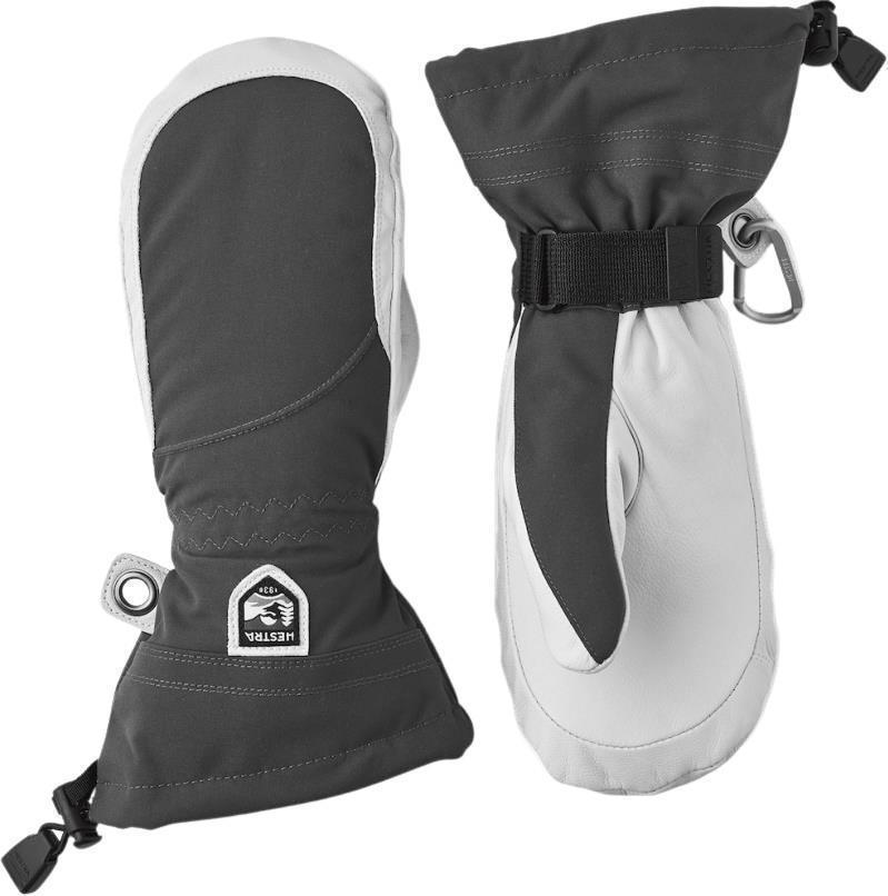 Heli Ski Mitts - Womens - Grey / Off White 1