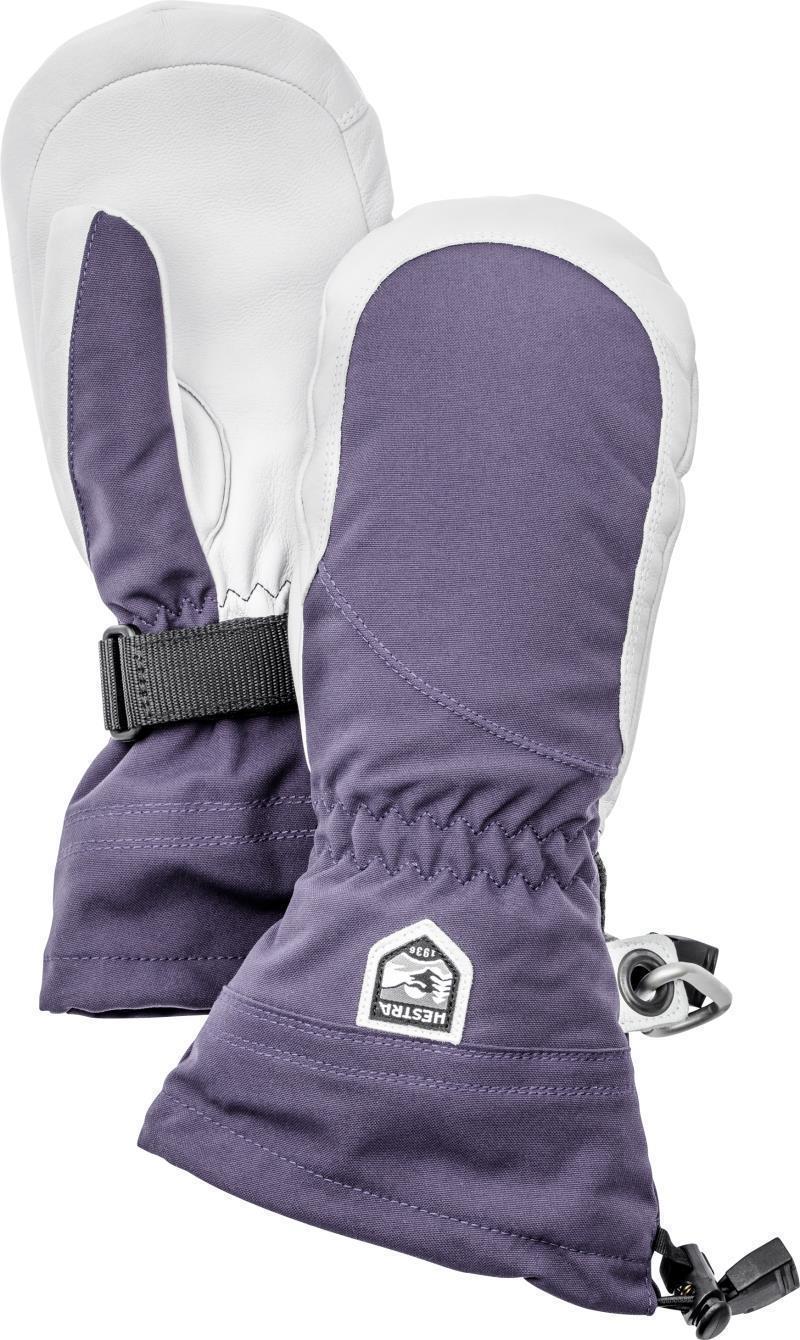 Heli Ski Mitts - Womens - Plum / Off White 1