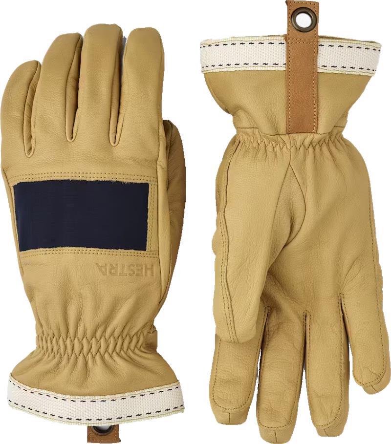 Njord Gloves - Navy / Natural Brown 1