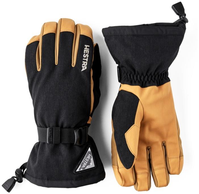 Powder Gauntlet Gloves - black / natural brown 1