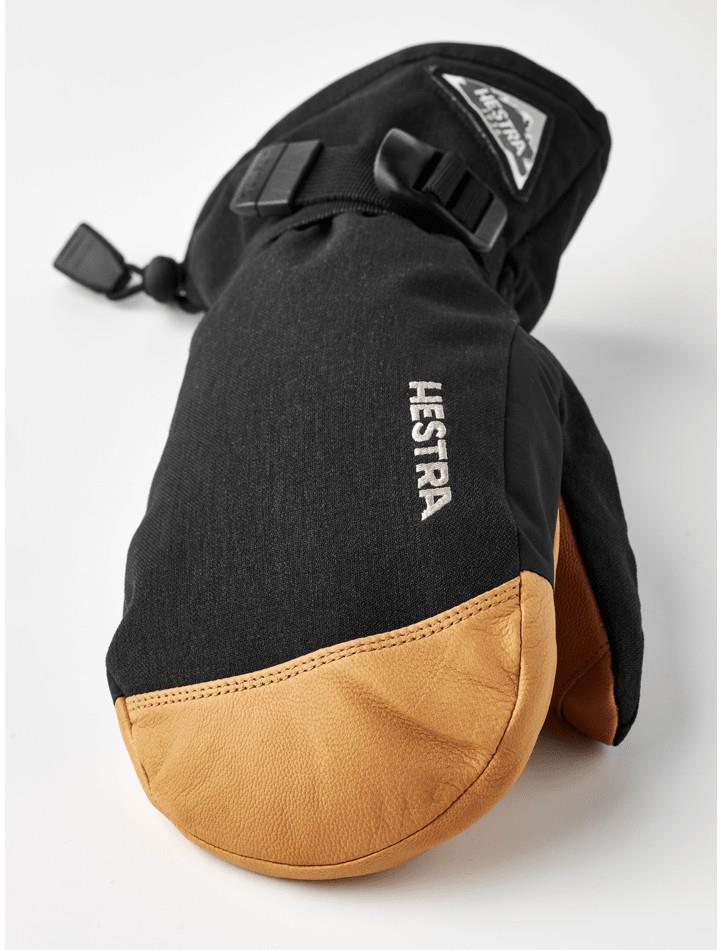 Powder Gauntlet Mitts - black / natural brown 1