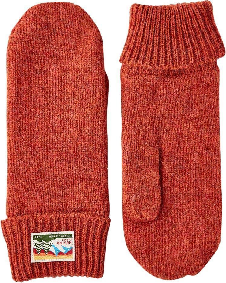 Raggwool Mitts - brick red 1