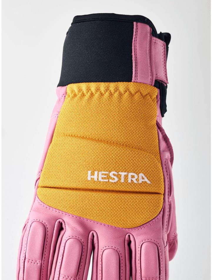 Vertical Cut Freeride 3-Finger Gloves - cerise / mustard 1