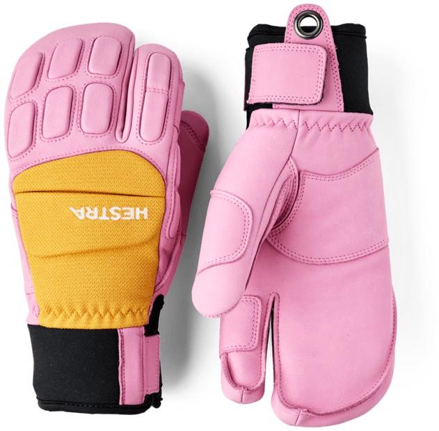 Vertical Cut Freeride 3-Finger - cerise / mustard 1