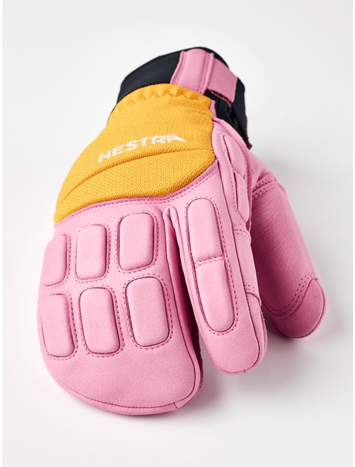 Vertical Cut Freeride 3-Finger - cerise / mustard 1