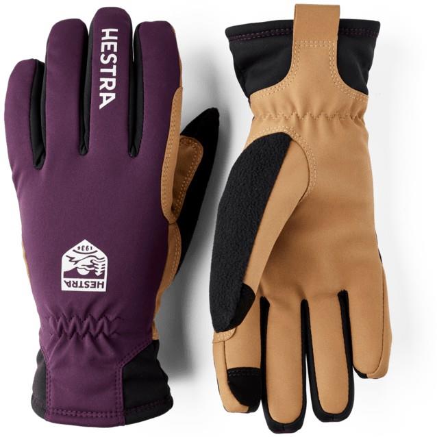 XC Primaloft Gloves - Womens - plum / tan 1