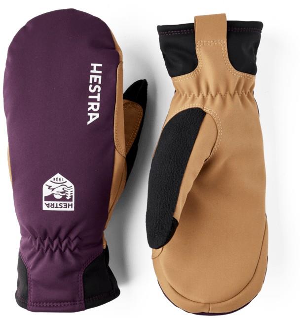XC Primaloft Mitts - Womens - plum / tan 1