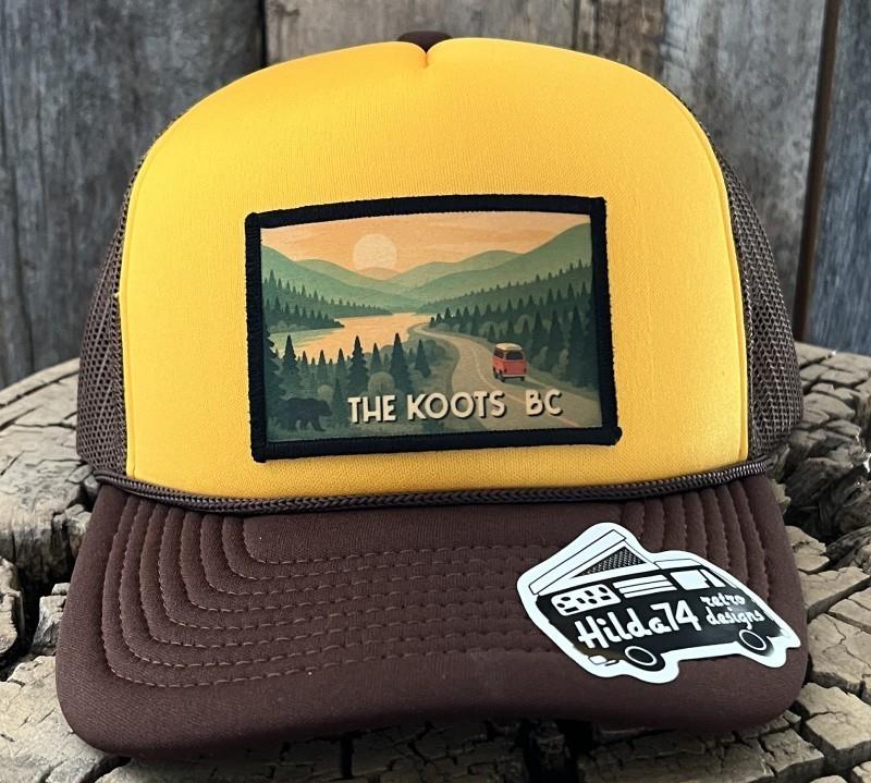 `The Koots` Foam Trucker with Printed Patch - brown / yellow 1