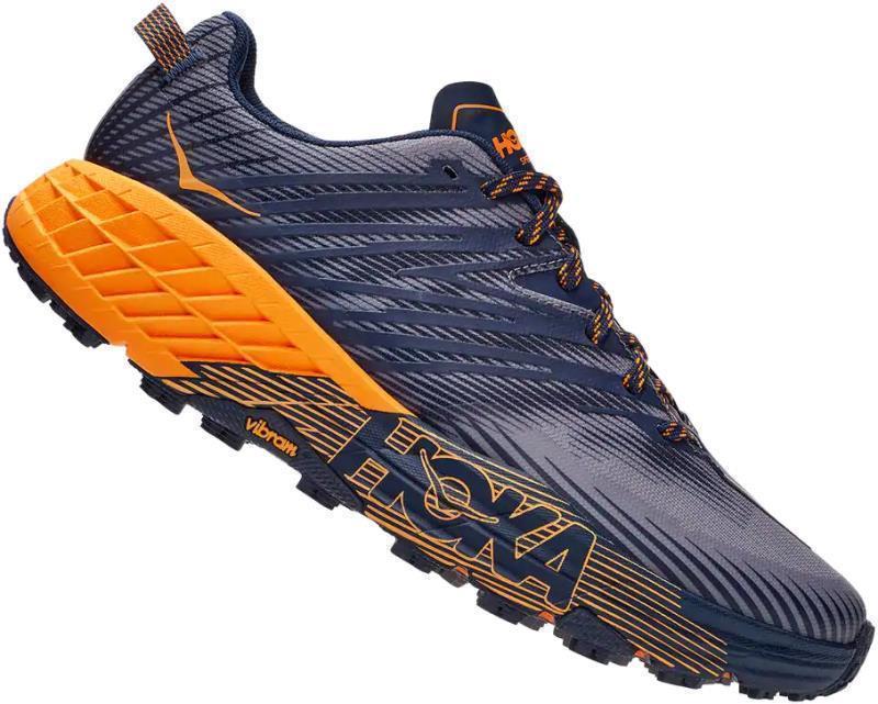Speedgoat 4 - Mens  - Black Iris / Bright Marigold 2