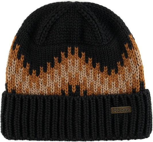 Appalachian Beanie - black / camel / tan 1
