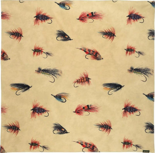 Atlantic Salmon Flies Bandana - oatmeal 1