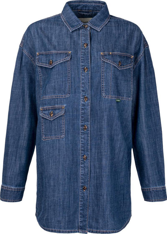 Bay Oversized Shirt - Womens - Blue Denim 1