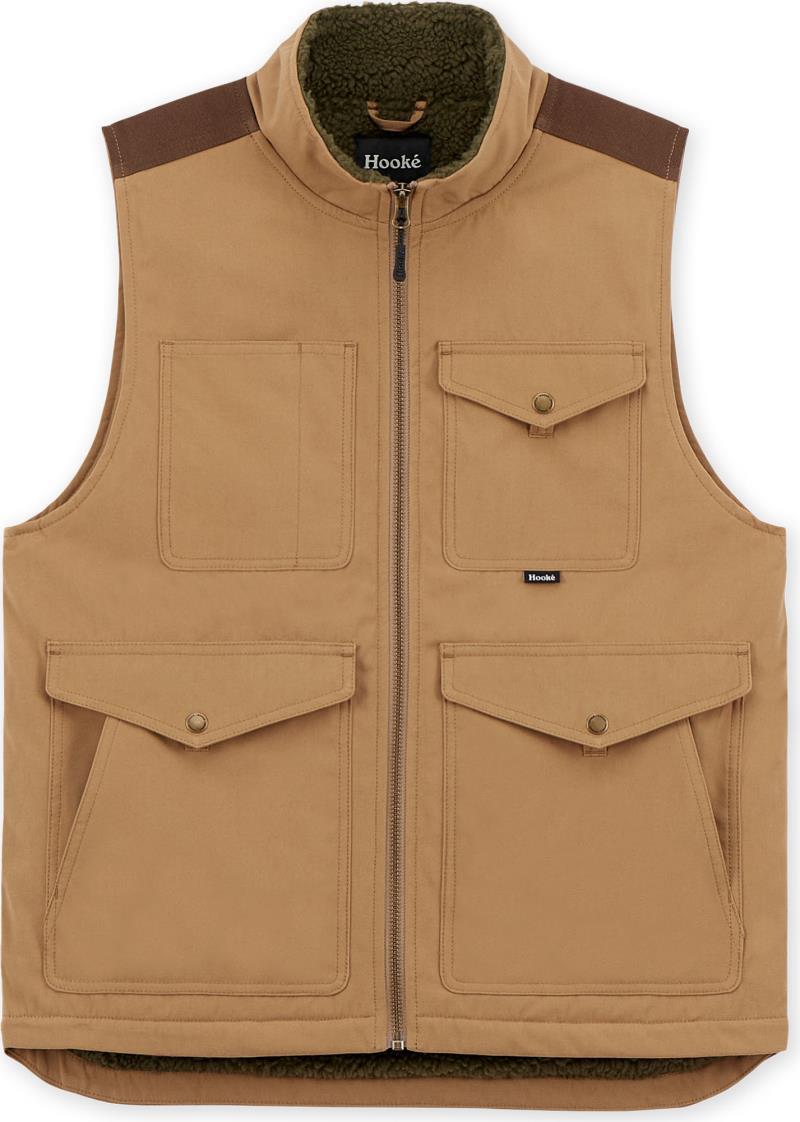 Cabin Pile Vest - Mens - Maple / Dark Brown 1