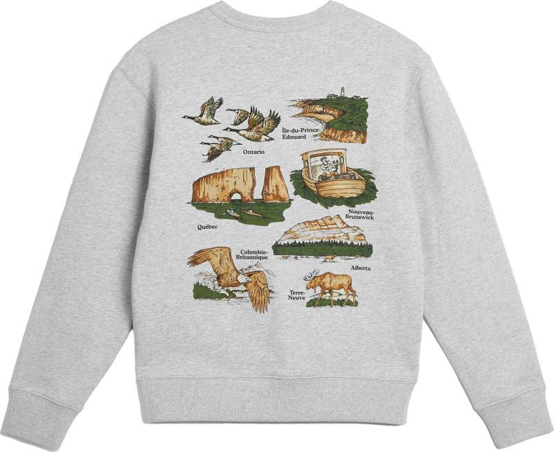 Canadian Icons Crewneck - Womens - heather grey 1