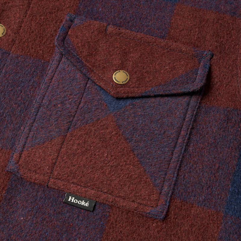 Canadian Overshirt - Mens - Navy / Red Wine 4